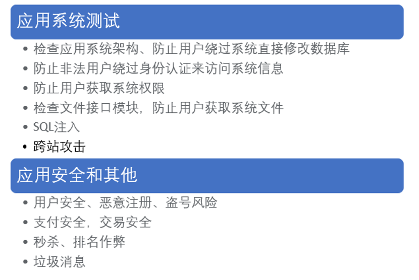 安全測試的內(nèi)容